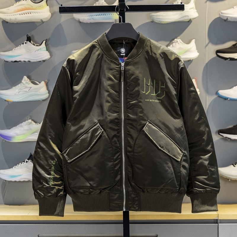 李宁男子棒球领立体裁剪棉夹克