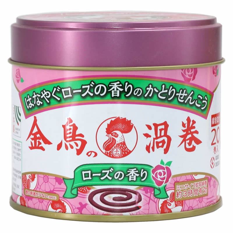 日本原产进口金鸟线香蚊香小型玫瑰香型天然材料便携室内户外家庭