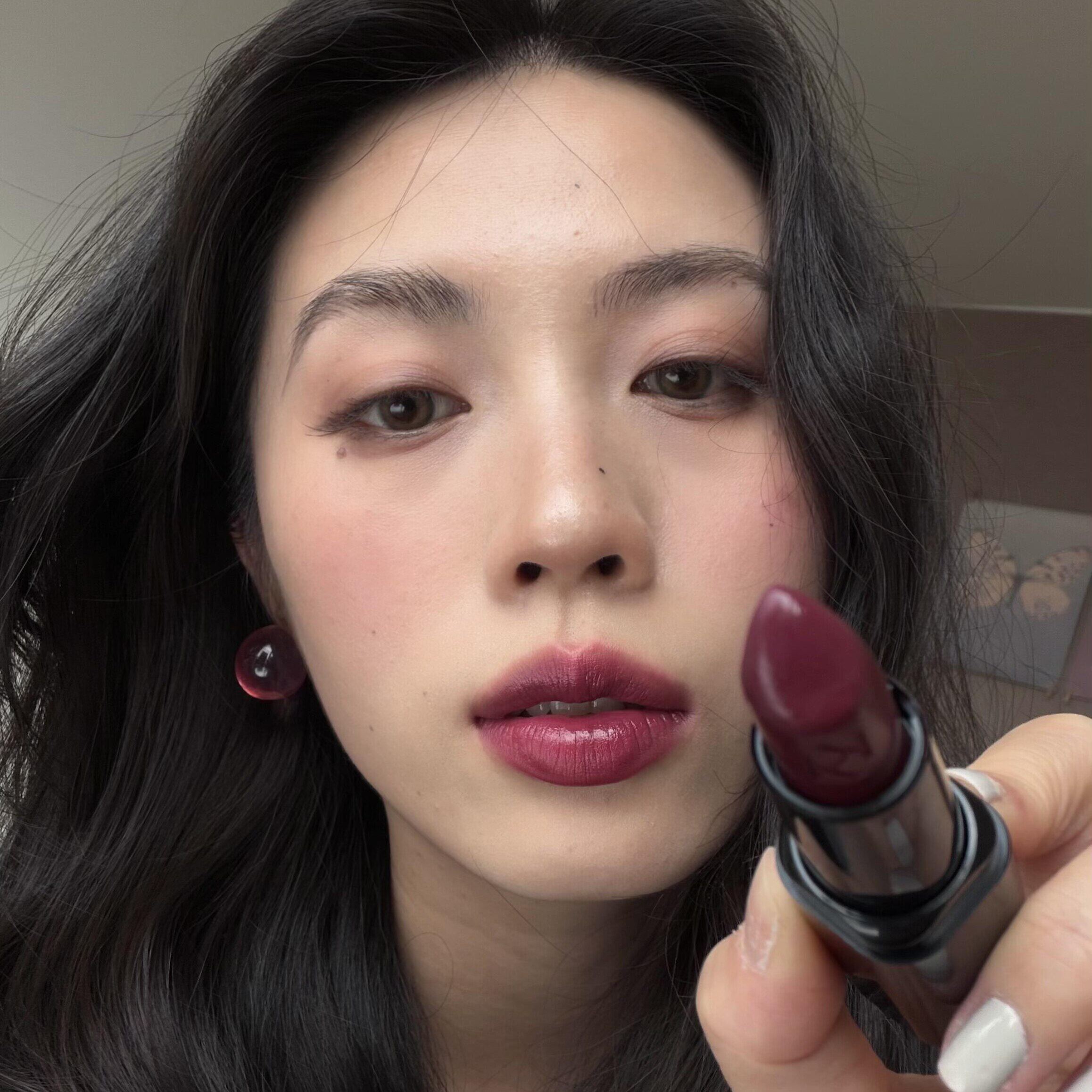 吐司来一片推荐正品KIKO黑管滋润口红428梅子色气质显白不卡纹女
