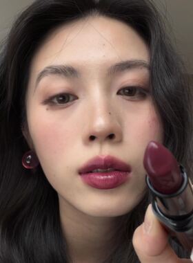 吐司来一片推荐正品KIKO黑管滋润口红428梅子色气质显白不卡纹女