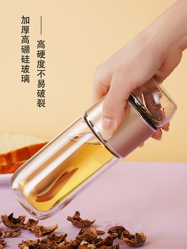 台湾办公室个人专用便携玻璃杯