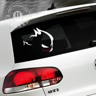 高尔夫golf67反光 车贴 GTI尚酷新POLO途观拉花 个性 大众恶兔改装