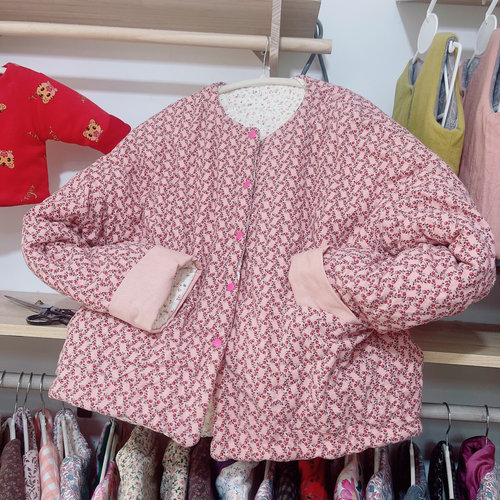 纯手工棉花袄女士棉服棉衣棉花袄可配同款棉裤可加厚棉上衣外套