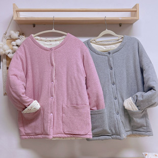 天然棉花袄手工棉衣棉裤 秋冬女士棉服外套可加厚