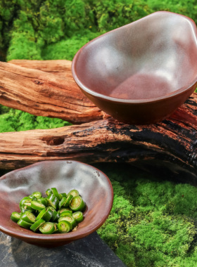 A5密胺三出山火锅店烤肉店蘸料小碗山缓缓同款调料碟商用仿瓷餐具