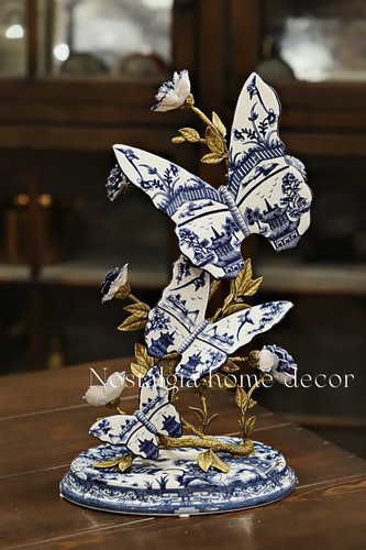 从今往后HomeDecor- CFHX11-青花蝴蝶摆件