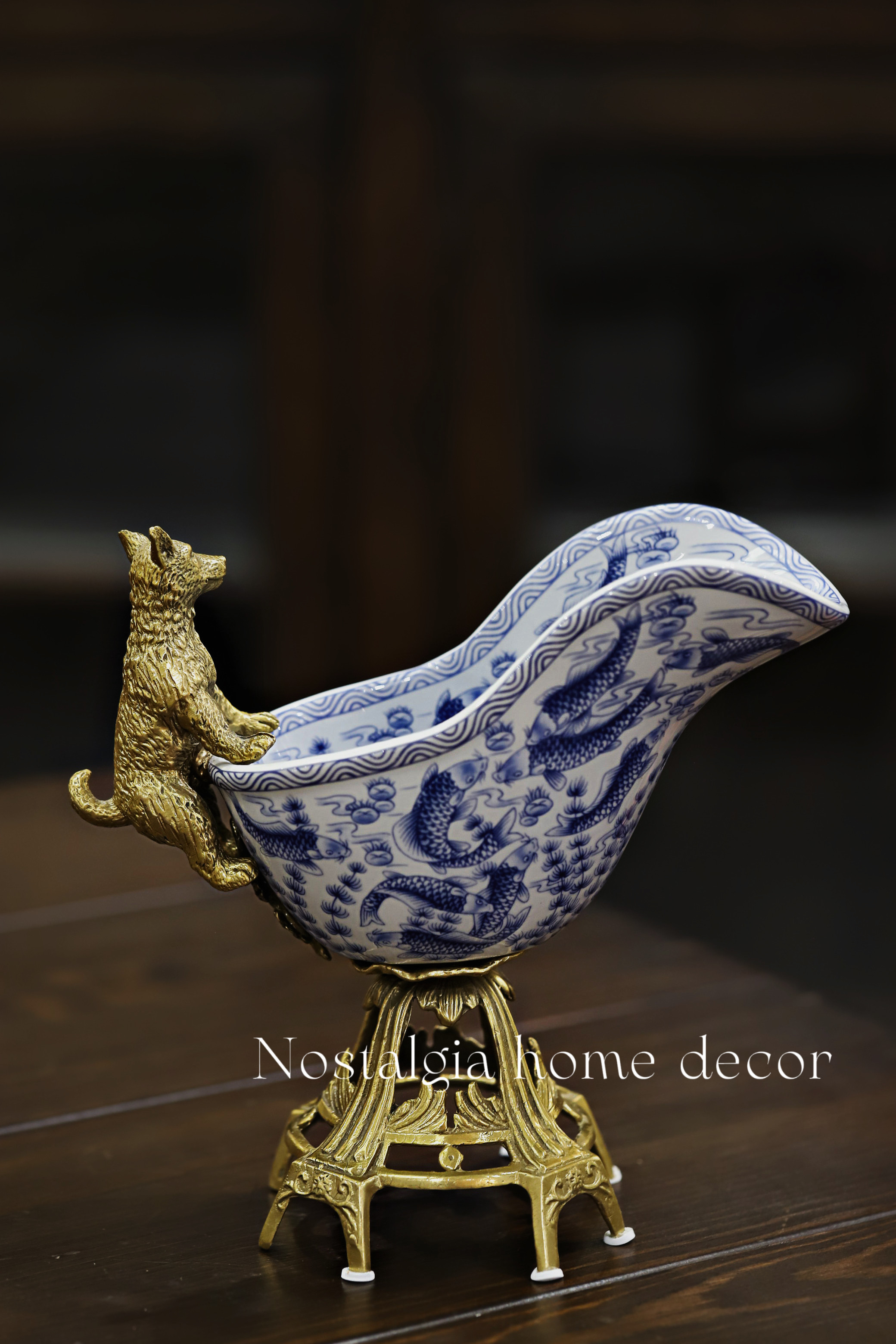 从今往后HomeDecor- CFHX12-金犬观鱼酒杯