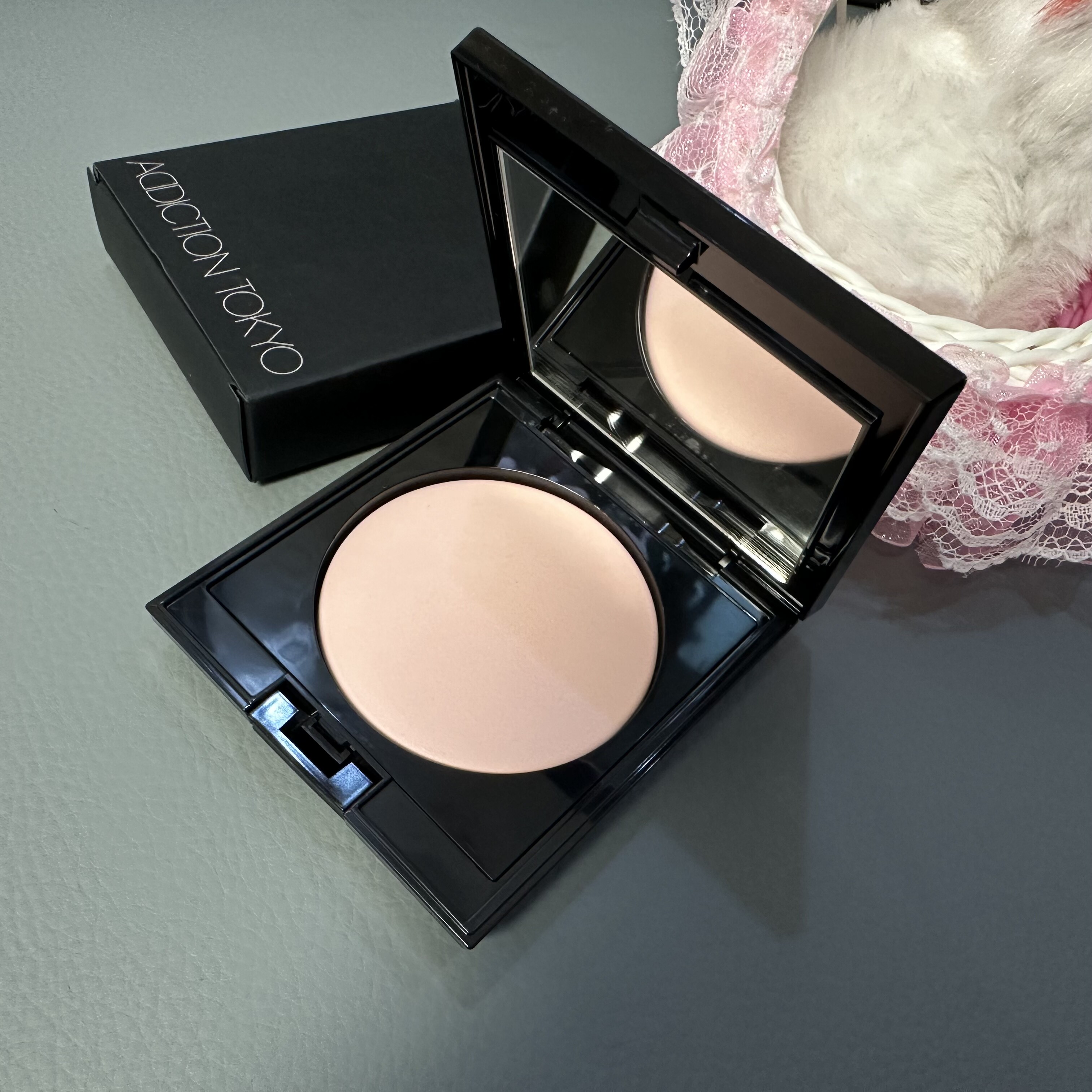 现货 日本ADDICTION2024定妆蜜粉饼001# 002#透光粉饼盒替换芯