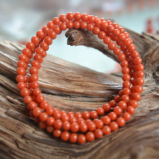 天然九口矿南红柿子红多圈手串手链满色满肉女士首饰饰品一物一图