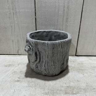 外贸风情 原石色 树皮做旧纹理 粗犷风 无底孔 陶瓷花盆