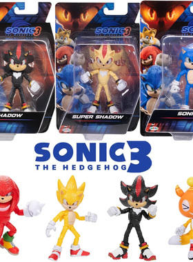 索尼克刺猬电音鼠夏特 sonic prime系列电影真人美国正品可动玩具