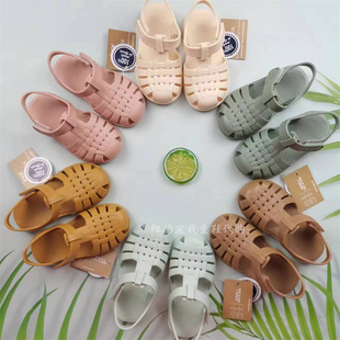 现货25年新款西班牙IGOR儿童罗马凉鞋镂空魔术贴包头男女童鞋莫兰