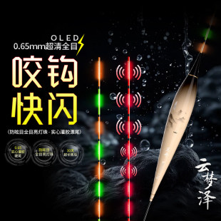 呈舟云梦泽咬钩变色快闪夜光漂 0.65 全目亮 OLED 日夜两用电子漂