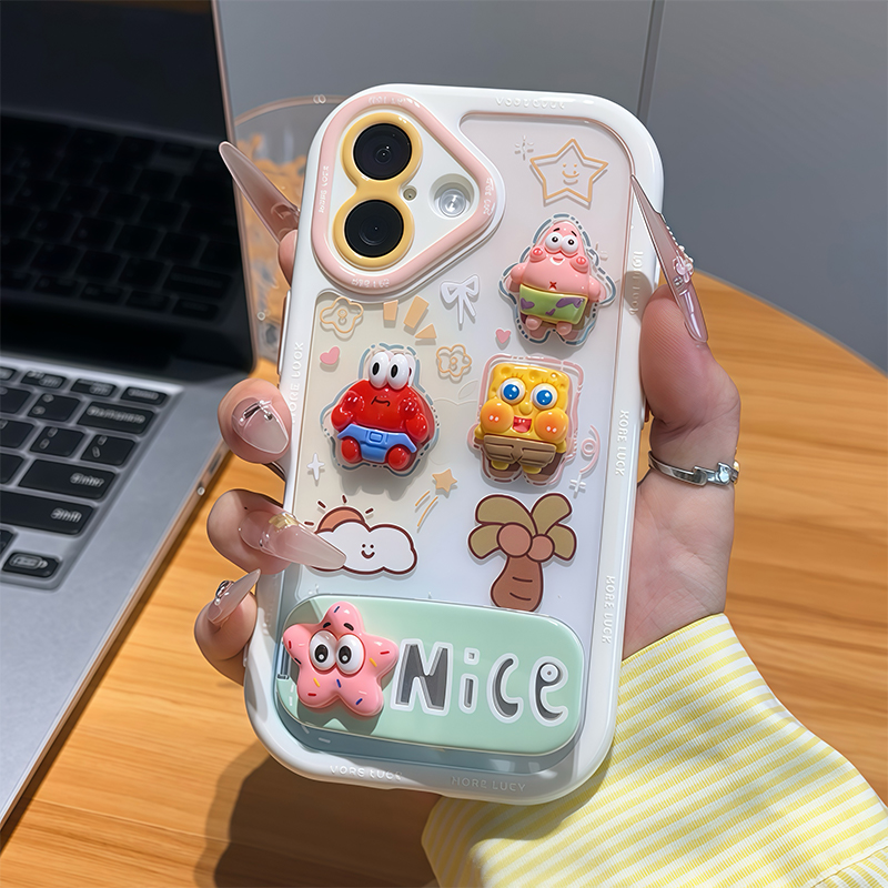 海底好朋友贴件支架新款适用苹果16Pro手机壳iPhone15max小米14华为mate70pura80k60oppoReno13荣耀100nova12