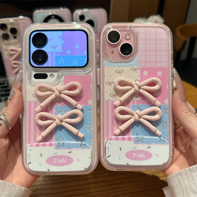 春日拼接蝴蝶结支架新款适用苹果17Pro手机壳iPhone16max13小米15华为mate80pura70k90opporeno14荣耀500x300