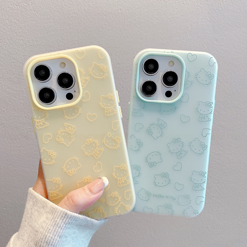 情侣爱心凯蒂猫新款适用苹果16pro手机壳iPhone15max小米14华为mate70pura80荣耀200x100k60opporeno12nova13