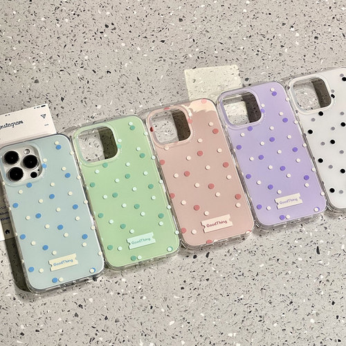 简约波点高级感女款适用苹果16Pro手机壳iPhone14max小米15华为mate70P60K80荣耀200oppoReno13nova12findx8