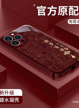 诸事皆顺电镀水凝膜适用苹果16Promax手机壳iPhone14pro小米15华为mate70p50k60荣耀x200nova12note13FindX8