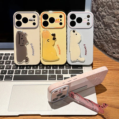 可爱小动物双支架适用iPhone17promax手机壳苹果16plus华为mate80p80小米17nova15K90reno14加ac5x300iqoo13