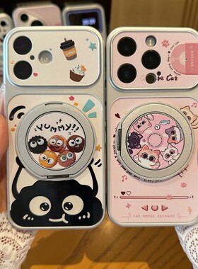 情侣煤球猫咪适用iPhone17promax手机壳苹果16pro1加13小米15华为p80K70mate80reno15findx8magic8X200nova14
