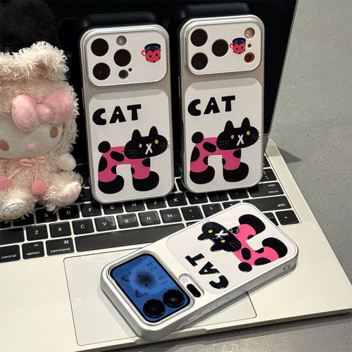 搞怪抽象猫咪适用iPhone17pro手机壳苹果16max华为mate70pura80小米17K90荣耀400reno15findx8VIVOx200note14
