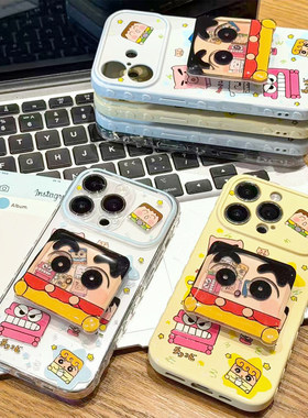 方块小新支架适用iPhone17PROMAX手机壳苹果16华为mate80p90findx8K90小米17note15x200荣耀600magic8nova14
