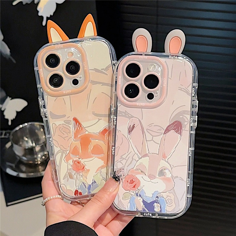 情侣玫瑰尼克朱迪适用苹果16Pro手机壳iPhone15max小米14华为mate70p60nova11荣耀x200k80note12vivoiqoo13