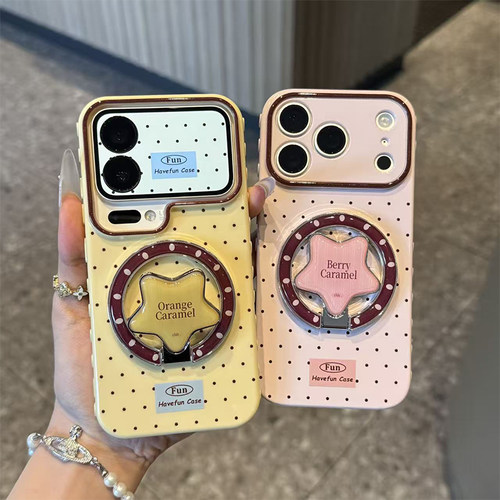 简约波点星星适用iPhone17promax手机壳苹果16plus华为mate70pura90K80小米17note14x300nova13iqoo15magic7