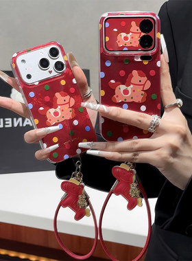 新年彩色波点小马新款马年适用苹果17Pro手机壳iPhone16max12小米15华为mate80pura70k90Reno14荣耀400nova13