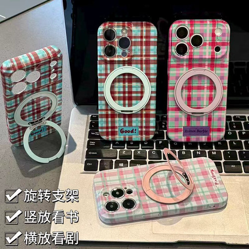 彩色格纹适用iPhone17promax手机壳苹果16小米17nova15P80reno14华为mate80x200ACE5y500findx8荣耀500magic7