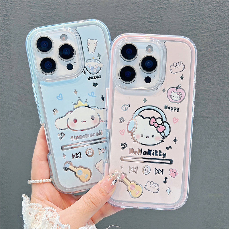 可爱玉桂狗凯蒂猫镜面新款适用苹果16promax手机壳iphone15pro12华为mate50少女心14plus防摔pura70p60男女13