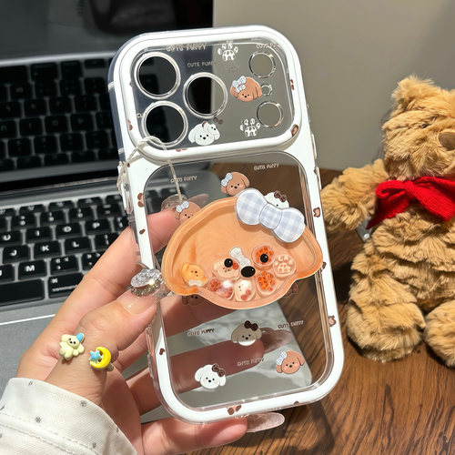 可爱萌趣小狗摇摇乐支架适用苹果17promax手机壳iPhone18小米17华为mate70pura80K90OPPOreno16nova15x200s60