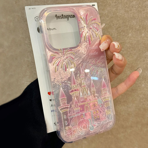 ins梦幻烟花城堡适用苹果15promax手机壳iPhone16pro小米14华为mate70荣耀200x100k50p60nova12reno11note13