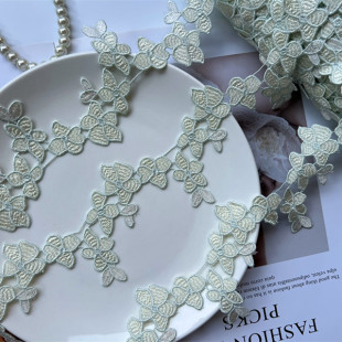 229A4藤蔓浅绿色水溶刺绣蕾丝花边辅料旗袍古装 diy 汉服制衣服装