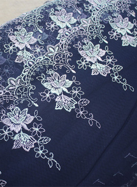 213A13 lolita蓝色网纱刺绣蕾丝花边辅料裙边服装制衣家居服装diy