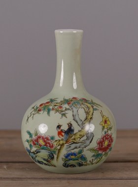仿大清仿古小瓷瓶家居装饰摆件