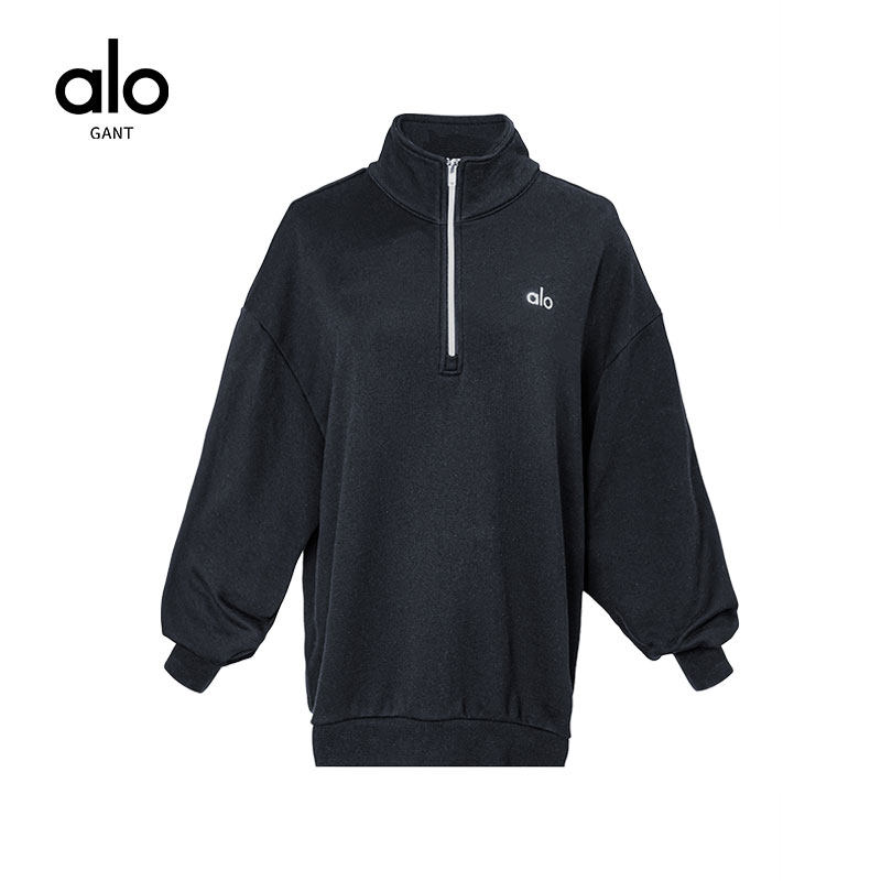 【双12宠粉节】ALOGANT卫衣女款抗皱立领抓绒卫衣外套丨A10056