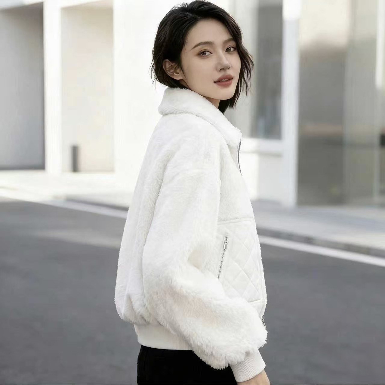 AIO秋冬款保暖显瘦超好看中长款2026羊羔毛茸茸棉衣外套新款加厚,运动服/休闲服装,运动茄克/外套,淘宝优惠券,粉丝福利购,淘宝优惠卷