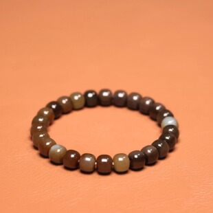 秋会长的和田玉新疆天然沙枣青纯糖手串【NGTC国检N1子料大证】