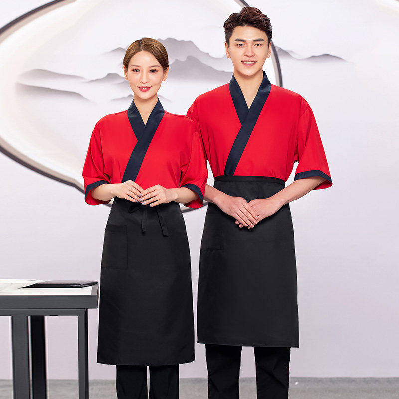 韩式餐饮烤肉店韩服中袖春夏季日式料理寿司店服务员工作服和服