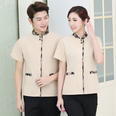 保洁服短袖夏装 酒店饭店客房清洁员工作服小区物业阿姨制服夏季