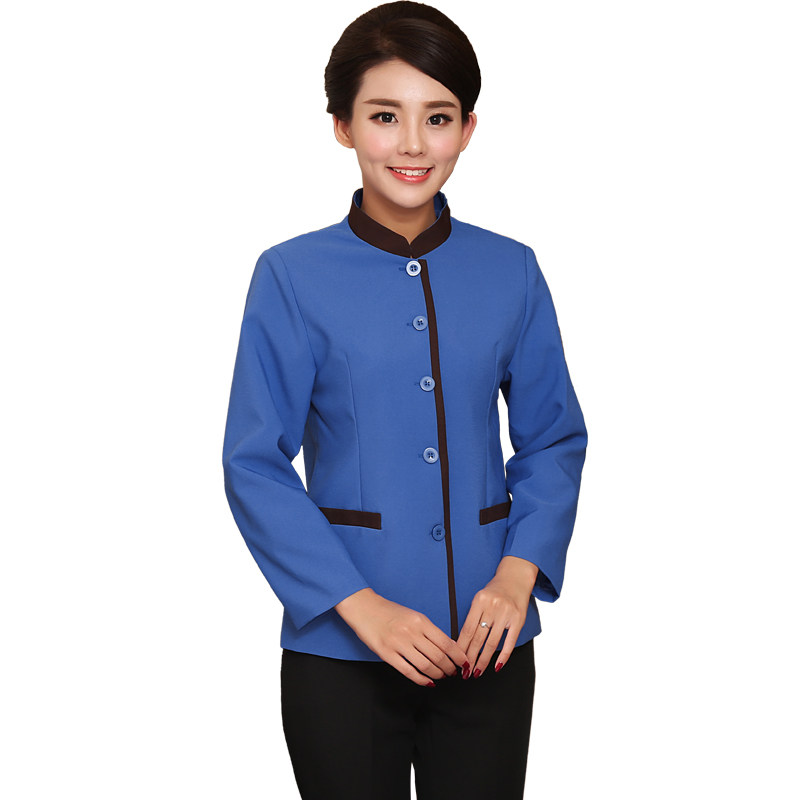 保洁服长袖酒店宾馆清洁员工作服套装女小区物业客房保洁服秋冬装