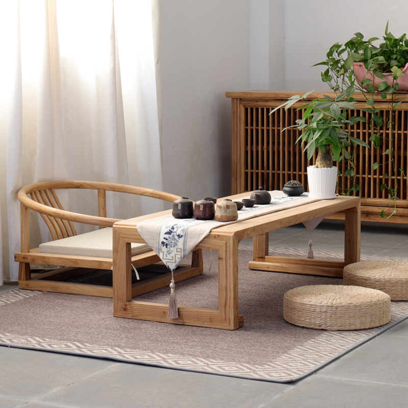 日式榻榻米茶桌 全实木炕桌阳台飘窗几 禅意茶几简约矮地桌家用
