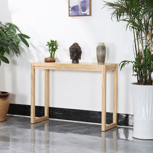 全实木条案条几现代中式沙发背几走廊玄关台白蜡木窄边桌禅意隔断