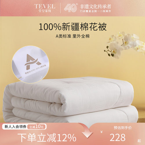 堂皇家纺新疆长绒棉全棉棉花被