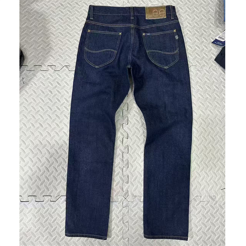 马毛皮秋冬厚实款101丹宁深蓝原色男士中腰直筒的726裤型牛仔裤