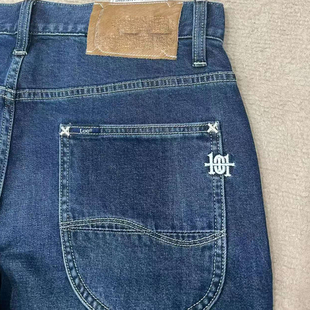 直筒裤 型弹力修身 726裤 浅蓝色水洗101高端系列马毛皮秋冬款