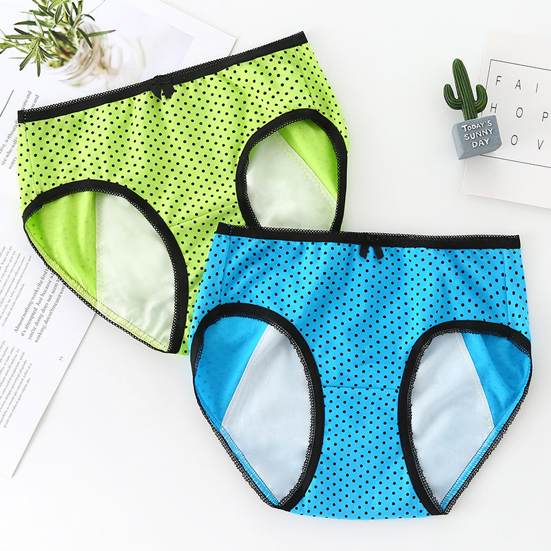 3件包邮 女月经期防漏纯棉中腰腰大姨妈例假生理内裤学生卫生裤