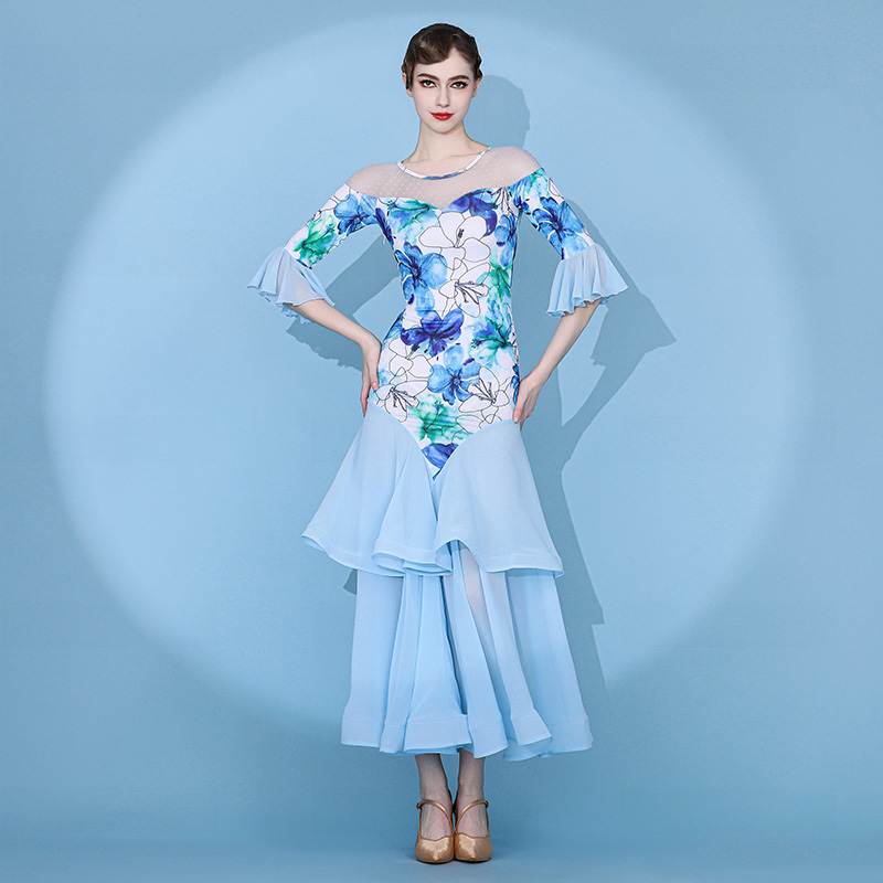 英式交谊舞以琳飞儿连衣裙