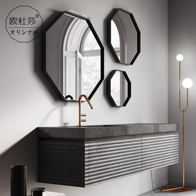 轻奢岩板现代简约浴室柜组合套装